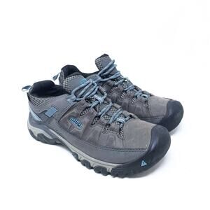 Keen Targhee 3 III Waterproof Low Hiking Boot Blue Grey Leather Women’s Size 8